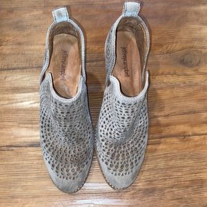 Suede Gray/Tan Velvet Jeffrey Campbell Booties